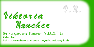 viktoria mancher business card